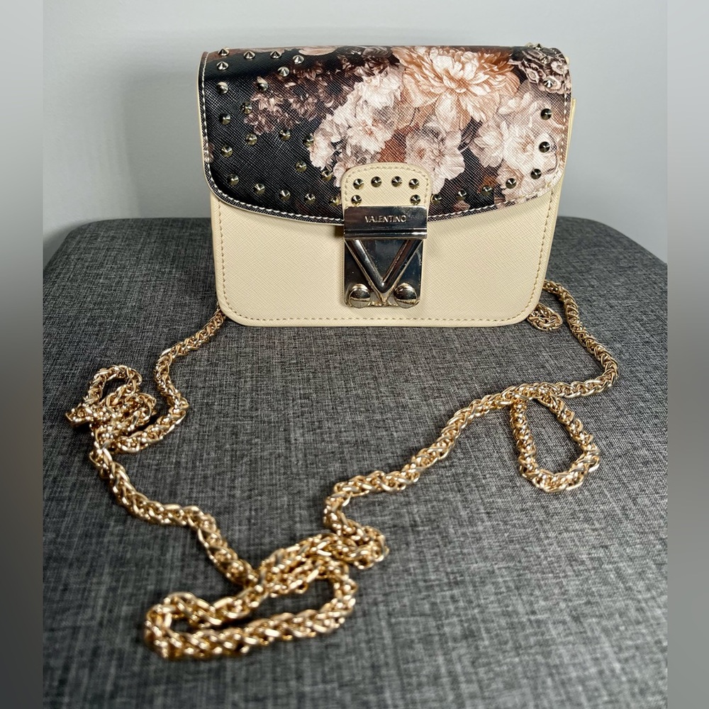 Valentino Brown Mini Bag with Gold Chain